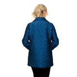 Sculpted Texture Double Collar Jacket in Blue - 7510J