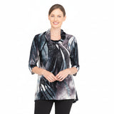 Abstract Swirl Soft Knit Tunic - 9234