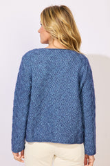 Cozy Diamond Sweater — pearl
