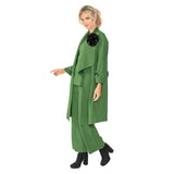 Techno Knit Long Open Front Jacket in Hunter Green - 4585J-HNT