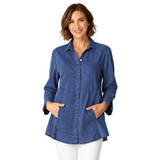High-Low Easy Cotton Shirt - 15519