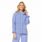 Mixed Waffle Mock Neck - 97011
