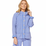 Mixed Waffle Mock Neck - 97011
