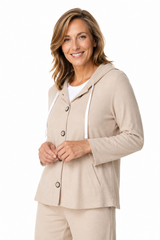 Textured Cotton Hoodie - 20512