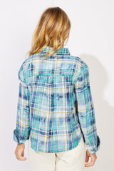 Hazy Plaid Weekend Shirt — fuchsia