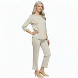 Lior Paris Soft Knit Pant Set in Sand - ZIA-SND