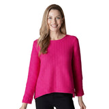 Soft Textured Pullover Top in Raspberry - 89105 - Size XL