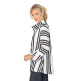 Mixed Stripe Print Blouse/Jacket - 7866J
