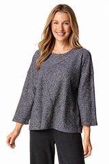 Mixed-Direction Stripe Patchwork Top - 21537