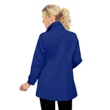 Techno Knit Sculpted Button Jacket in Royal Blue - 7509J-BLU