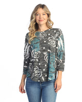 "Rosette" Burnout Tunic Top - AJ2-1964