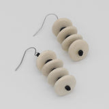 White Tiggy Statement Earrings