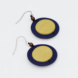 Yellow Circle Cut-Out Earrings