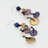 Purple Juliette Drop Statement Earrings
