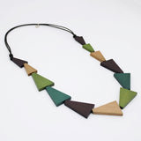 Green Zara Triangle Statement Necklace