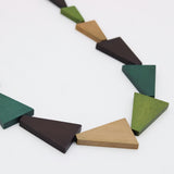 Green Zara Triangle Statement Necklace