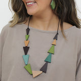 Green Zara Triangle Statement Necklace