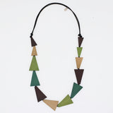Green Zara Triangle Statement Necklace