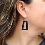 Black Driftwood Dangle Earrings