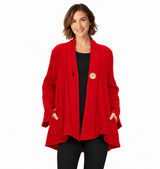 One-Button Textured Waffle Jacket - BW117