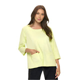 Soft Knit Pocket Top in Key Lime - C2003-KL - Size M