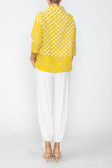 Mixed Dot Patch Pocket Top - C1105T