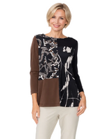 Just In! Mixed Animal Print Colorblock Tunic - C1211T