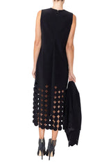 Dot Cut-Out Dress in Black - C1240D