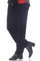 Textured Pull-On Pant in Black - CM9-BLK
