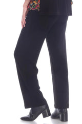 Textured Pull-On Pant in Black - CM9-BLK