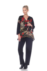 Textured Pull-On Pant in Black - CM9-BLK