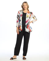 "Estella" Crepe Mesh Drape Cardigan - CM3-2073 - Size S