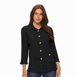 Cotton Knit Ribbed Jacket - CS313