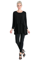 Soft Drape Overpiece in Black - 3729T