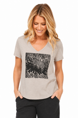 Sunflower V-Neck Tee - 43000
