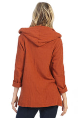Textured Hoodie in Pumpkin - DS202-PMKN