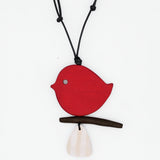 Red Robin On A Branch Necklace