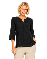 Lightweight Embroidered Cotton Tunic Top - EC429