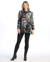 “Lagoon” French Brushed Knit Mock Neck Tunic - FB4-1979