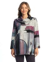 French Brushed Knit Mock Neck Tunic - FB4