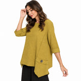 Soft Cotton Asymmetric Waffle Tunic - FW135