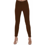 "Sasha" Pull-On Straight Leg Pant in Chocolate Denim - SASHA-CHOC