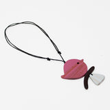 Pink Robin On A Branch Adjustable Necklace