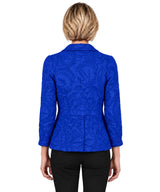 Tonal Jacquard One-Button Jacket in Red - MJ6021-BLU