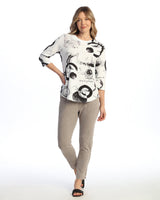 "Olivia" Cotton Modal Round Neck Top - KM1-2110