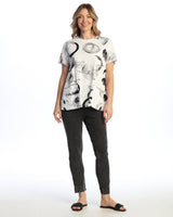 "Olivia" Cotton Modal Short Sleeve Top W/ Pockets- KM3-2110