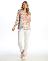 "Meadows" Cotton Modal Relaxed Top W/ Side Pocket- KM4-2085 - Limited Sizes!