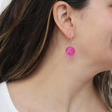 Fuchsia Gem Drop Earring