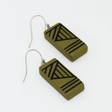Olive Geometric Vesperra Earring