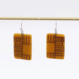 Mustard Geovibe Drop Earring